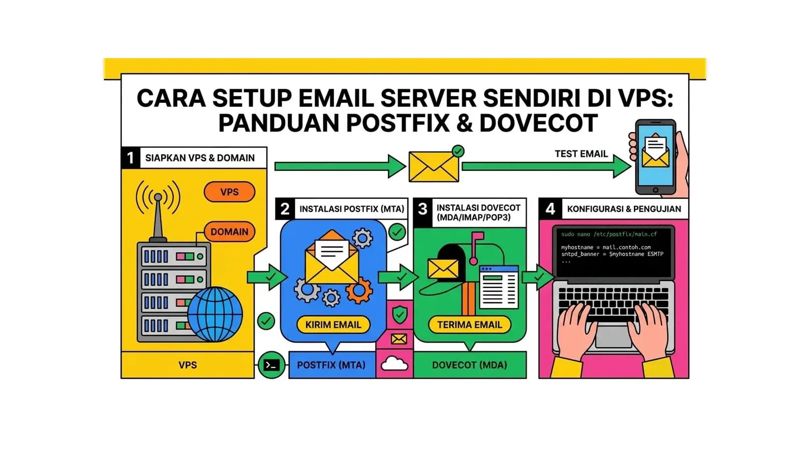Cara Setup Email Server Sendiri di VPS: Panduan Postfix dan Dovecot