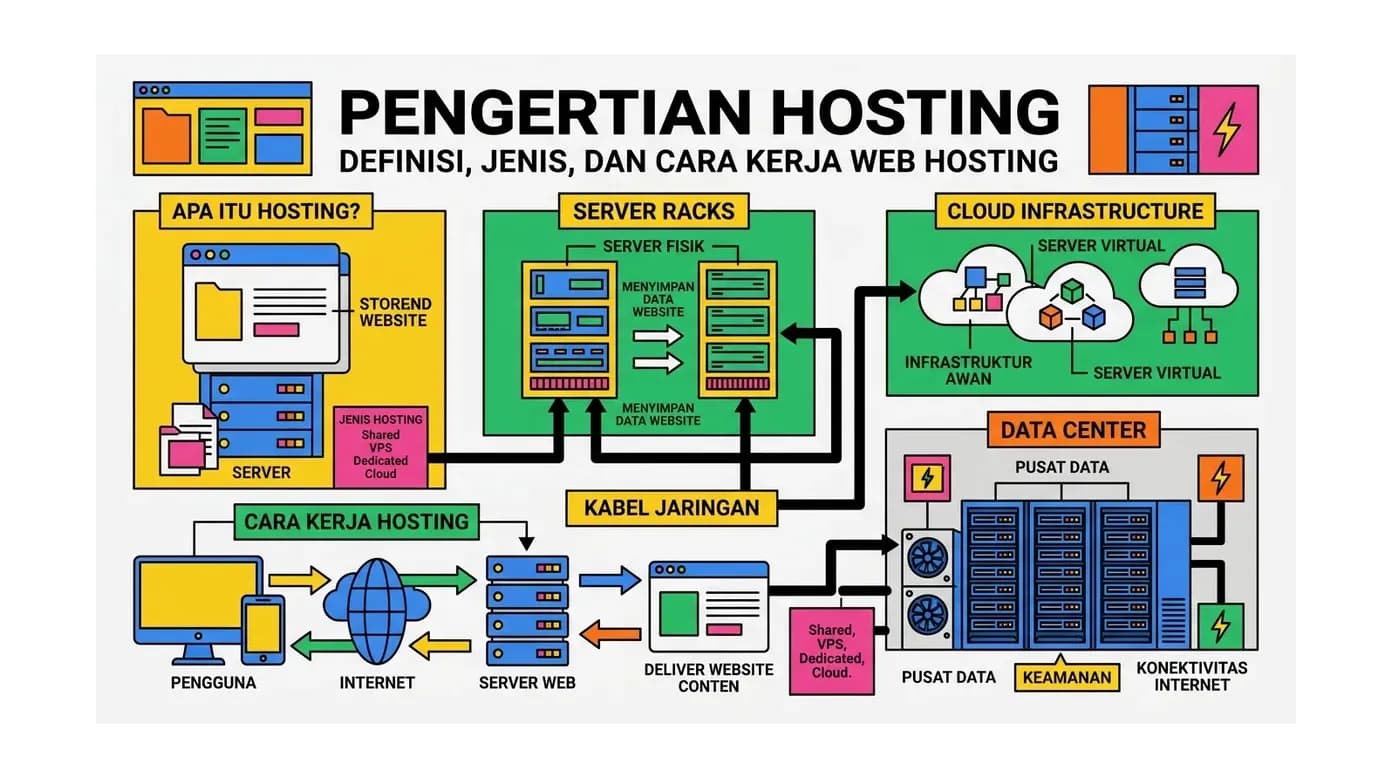 Apa Itu Hosting? Pengertian, Jenis, dan Cara Kerja Web Hosting Server