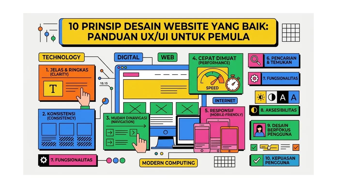 10 Prinsip Desain Website yang Baik: Panduan UX/UI untuk Pemula