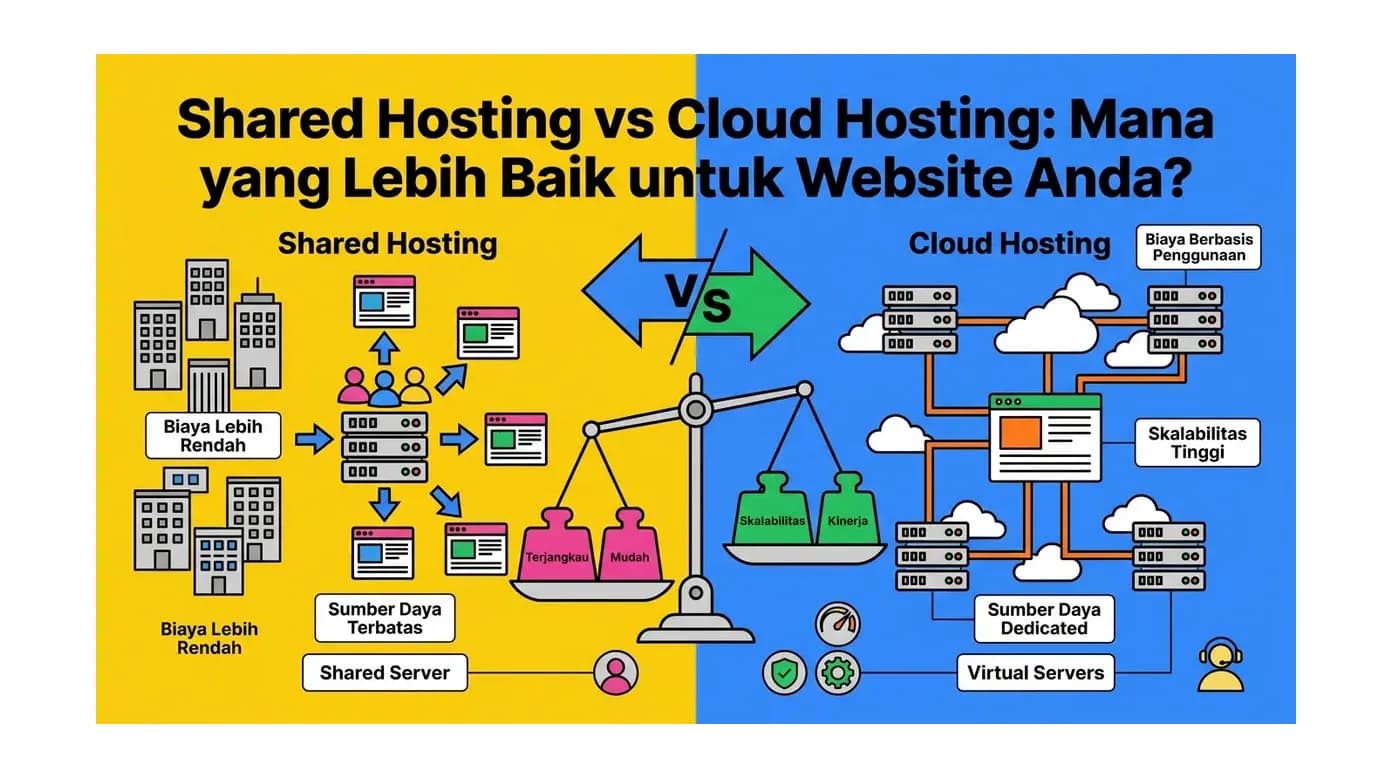 Shared Hosting vs Cloud Hosting: Mana yang Lebih Baik untuk Website Anda?