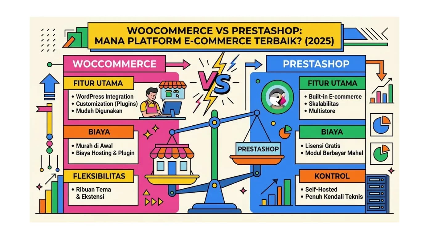 WooCommerce vs PrestaShop: Mana Platform E-Commerce Terbaik? (2026)