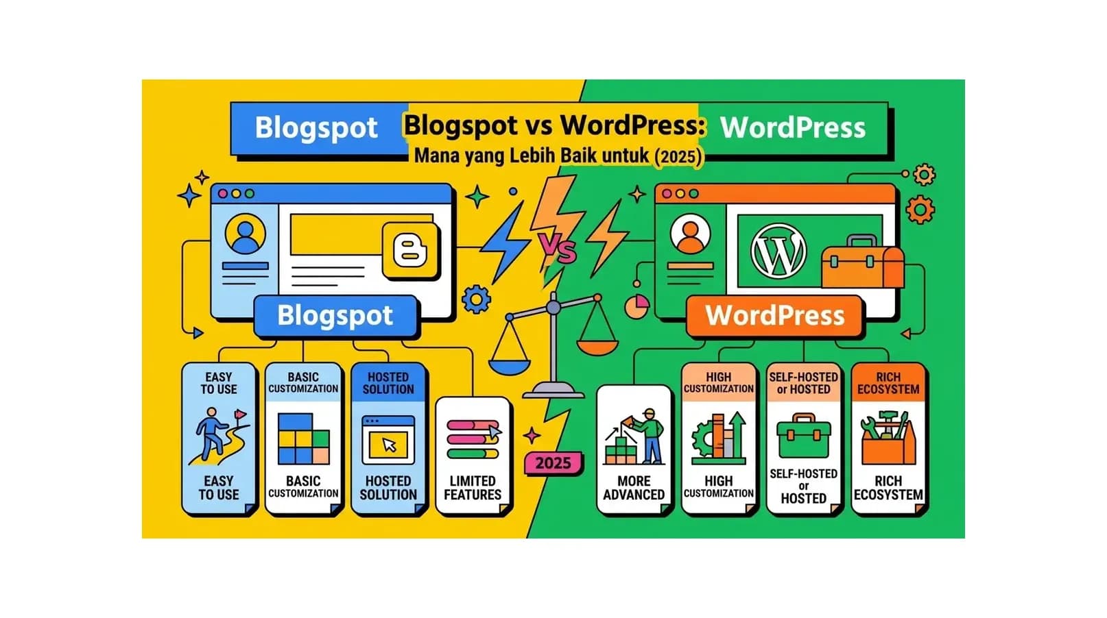 Blogspot vs WordPress: Mana yang Lebih Baik untuk Blog? (2026)