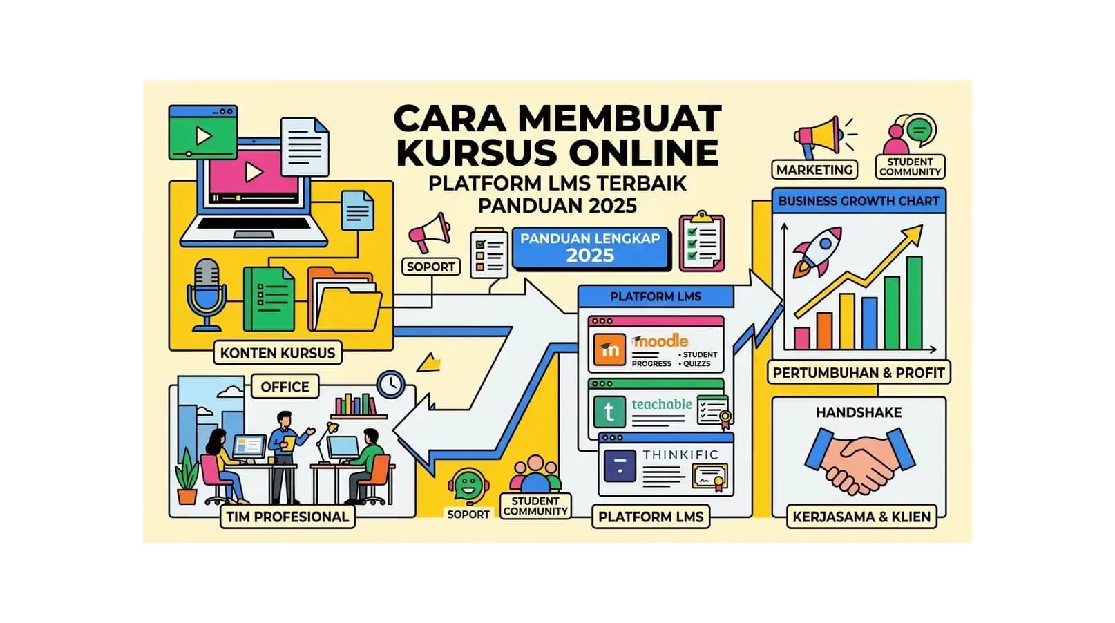 Cara Membuat Kursus Online: Platform LMS Terbaik & Panduan 2026