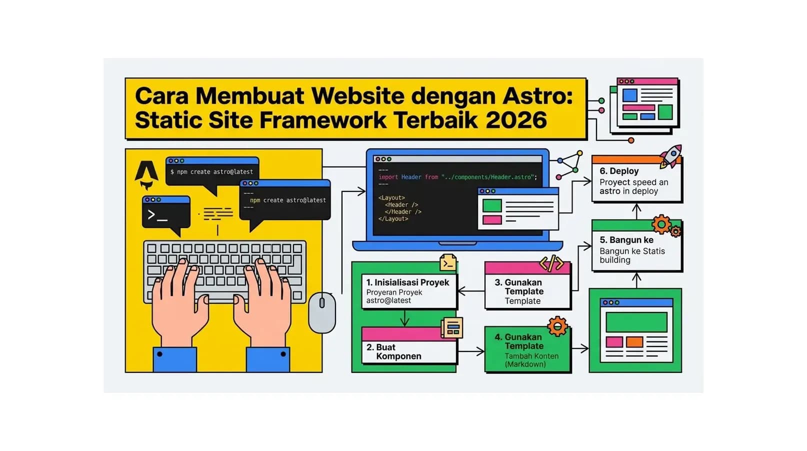 Cara Membuat Website dengan Astro: Static Site Framework Terbaik 2026