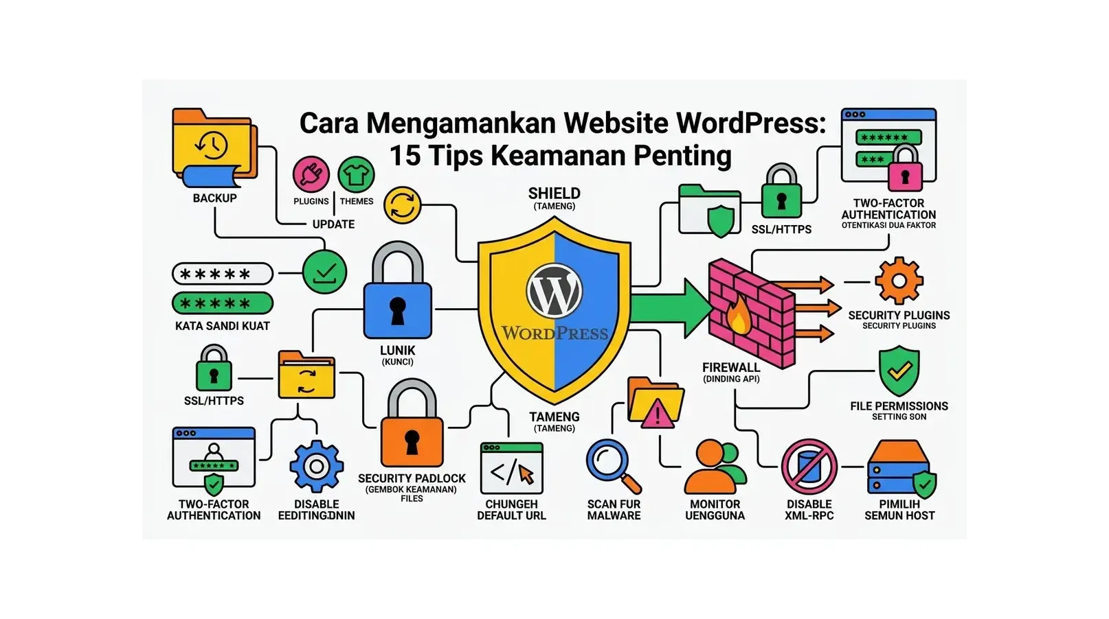 Cara Mengamankan Website WordPress: 15 Tips Keamanan Penting