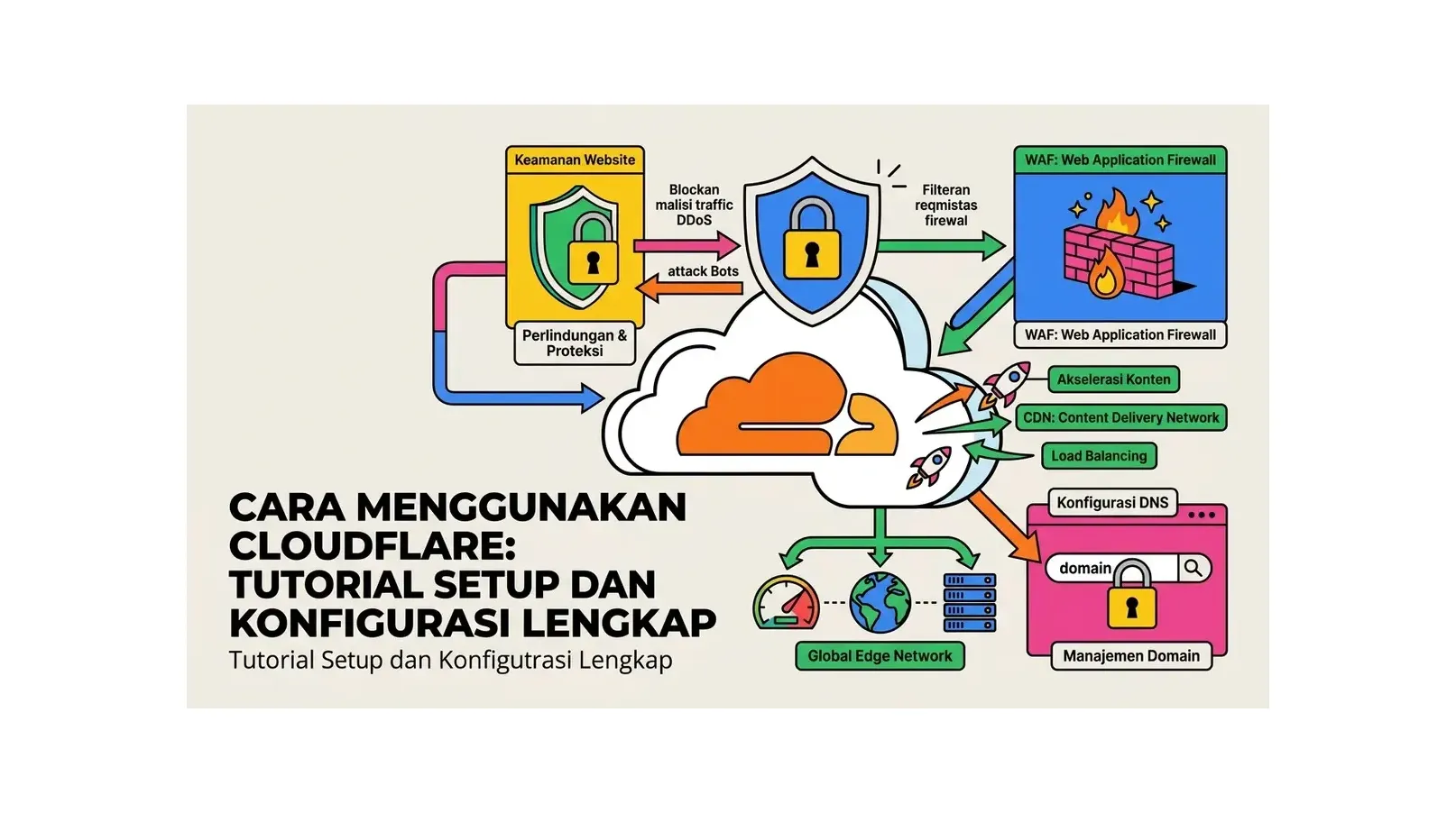 Cara Menggunakan Cloudflare: Tutorial Setup dan Konfigurasi Lengkap
