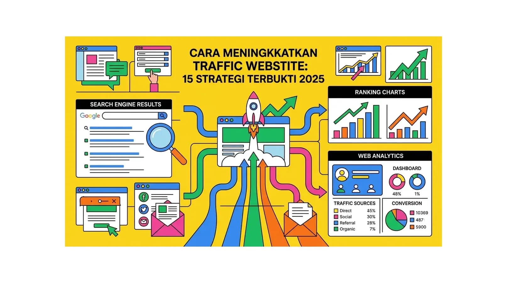 Cara Meningkatkan Traffic Website: 15 Strategi Terbukti 2026