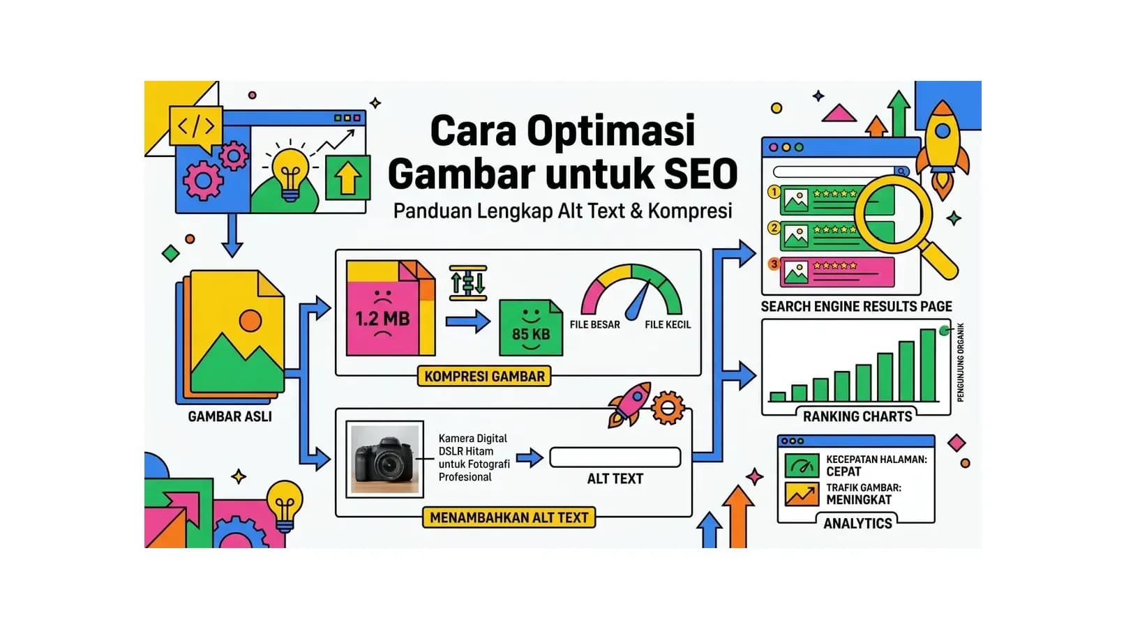 Cara Optimasi Gambar untuk SEO: Panduan Lengkap Alt Text & Kompresi