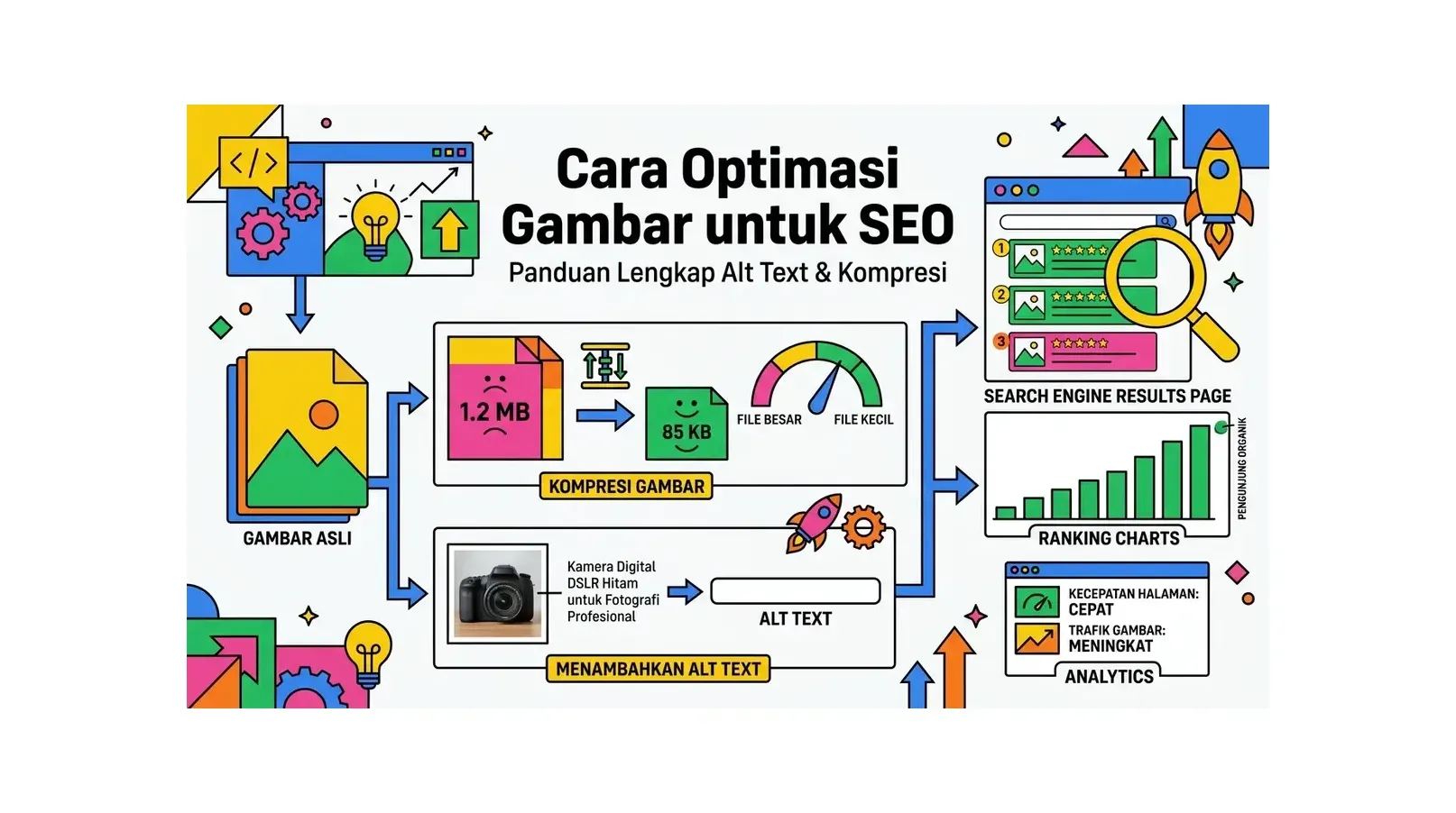 Cara Optimasi Gambar untuk SEO: Panduan Lengkap Alt Text & Kompresi