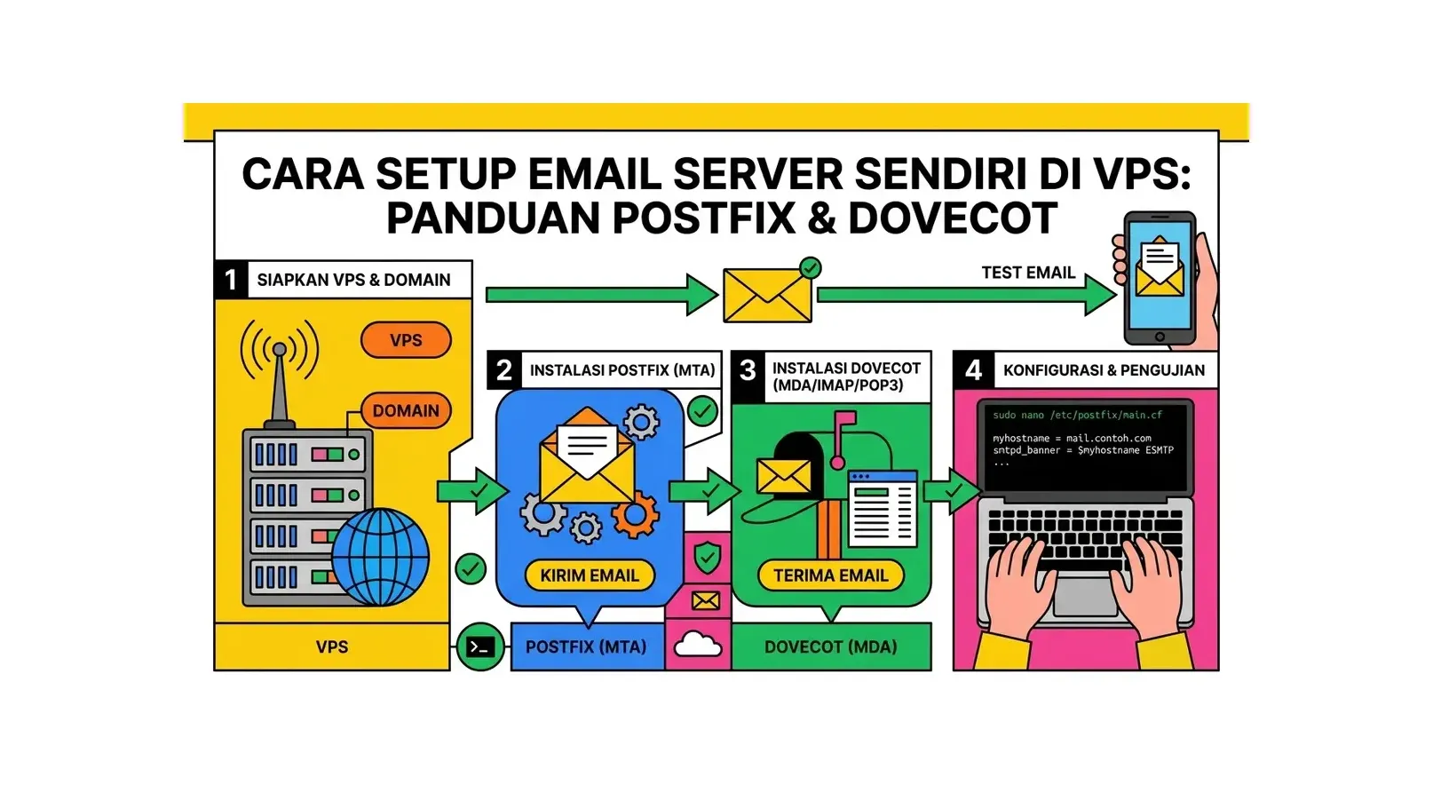 Cara Setup Email Server Sendiri di VPS: Panduan Postfix dan Dovecot