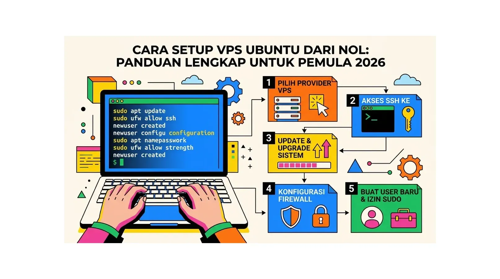 Cara Setup VPS Ubuntu dari Nol: Panduan Lengkap untuk Pemula 2026