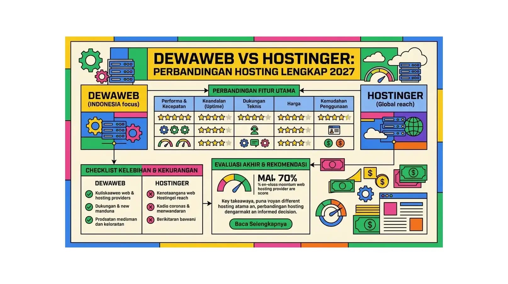 Dewaweb vs Hostinger: Perbandingan Hosting Lengkap 2026