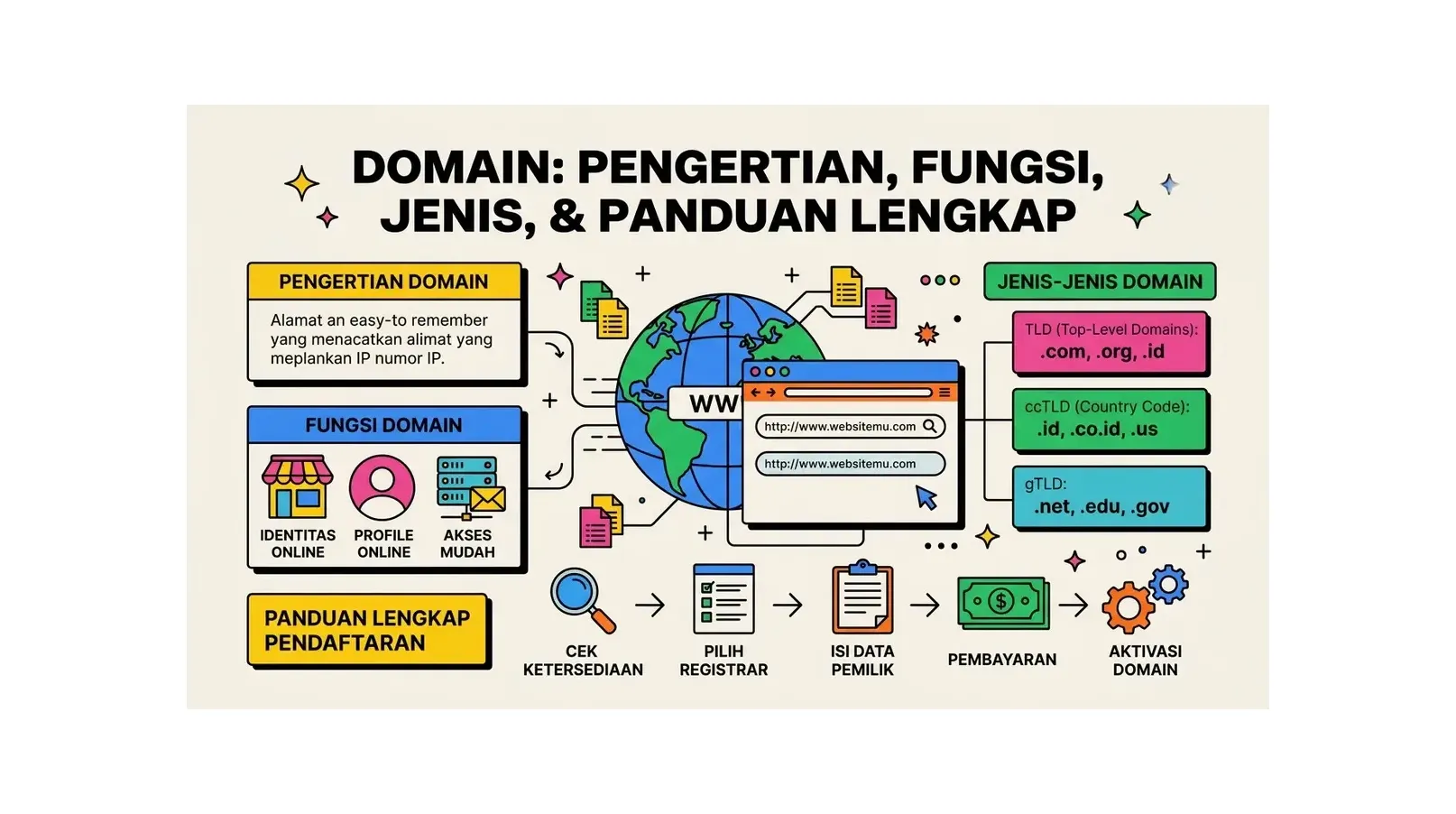 Domain: Pengertian, Fungsi, Jenis, dan Panduan Lengkap
