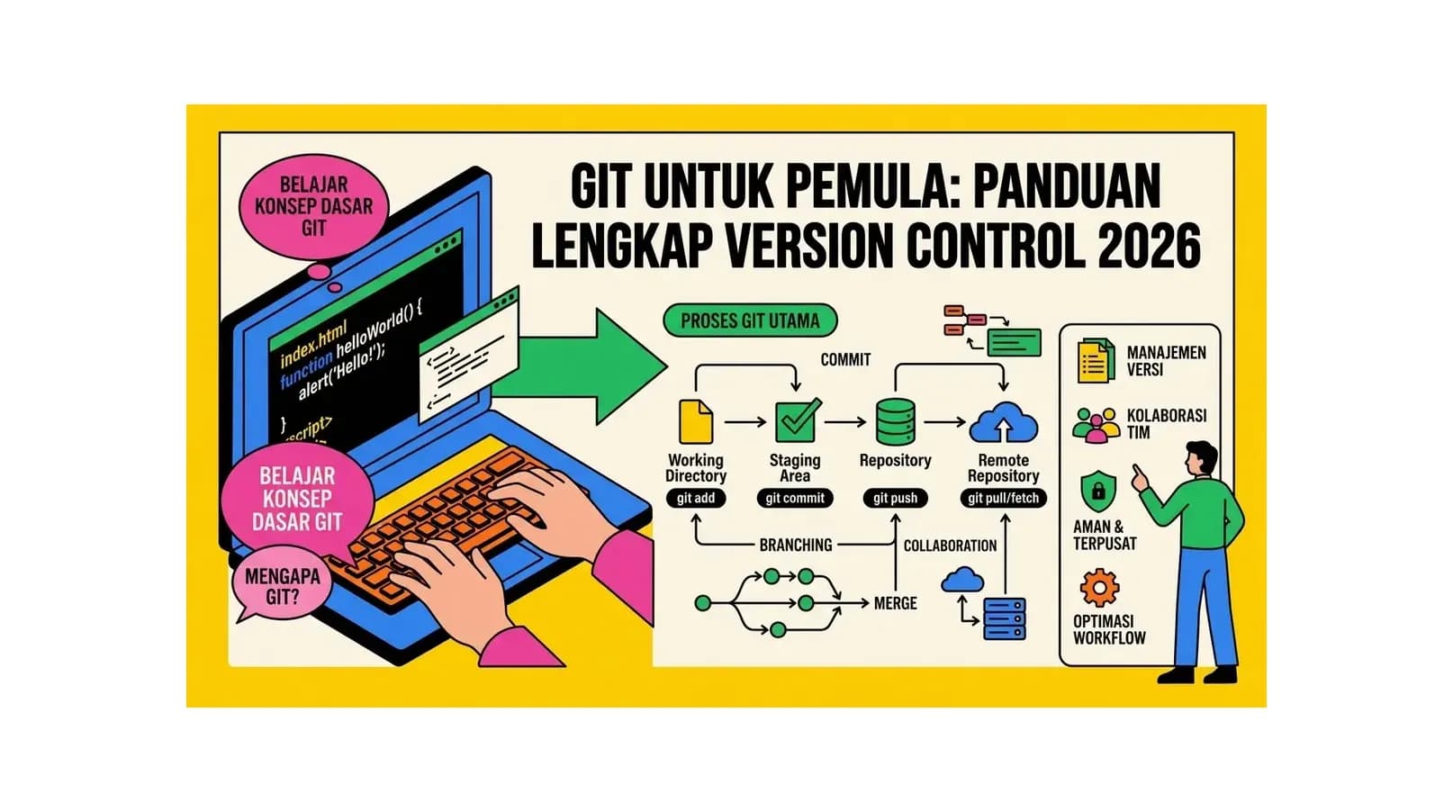Git untuk Pemula: Panduan Lengkap Version Control 2026