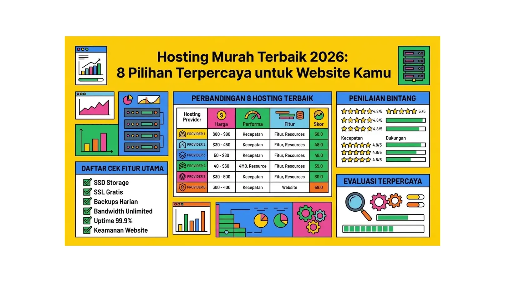 Hosting Murah Terbaik 2026: 8 Pilihan Terpercaya untuk Website Kamu