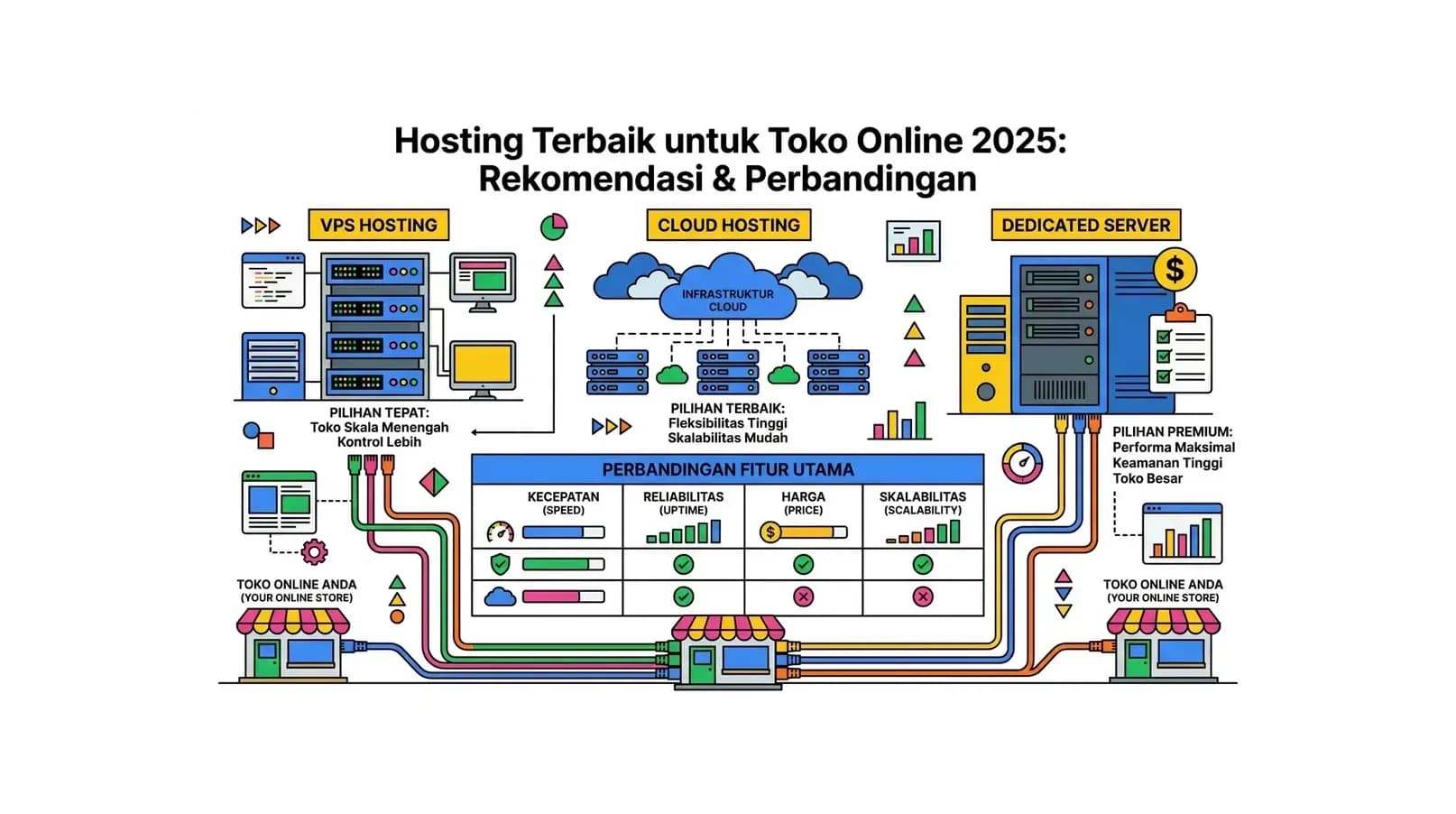 Hosting Terbaik untuk Toko Online 2026: Rekomendasi & Perbandingan