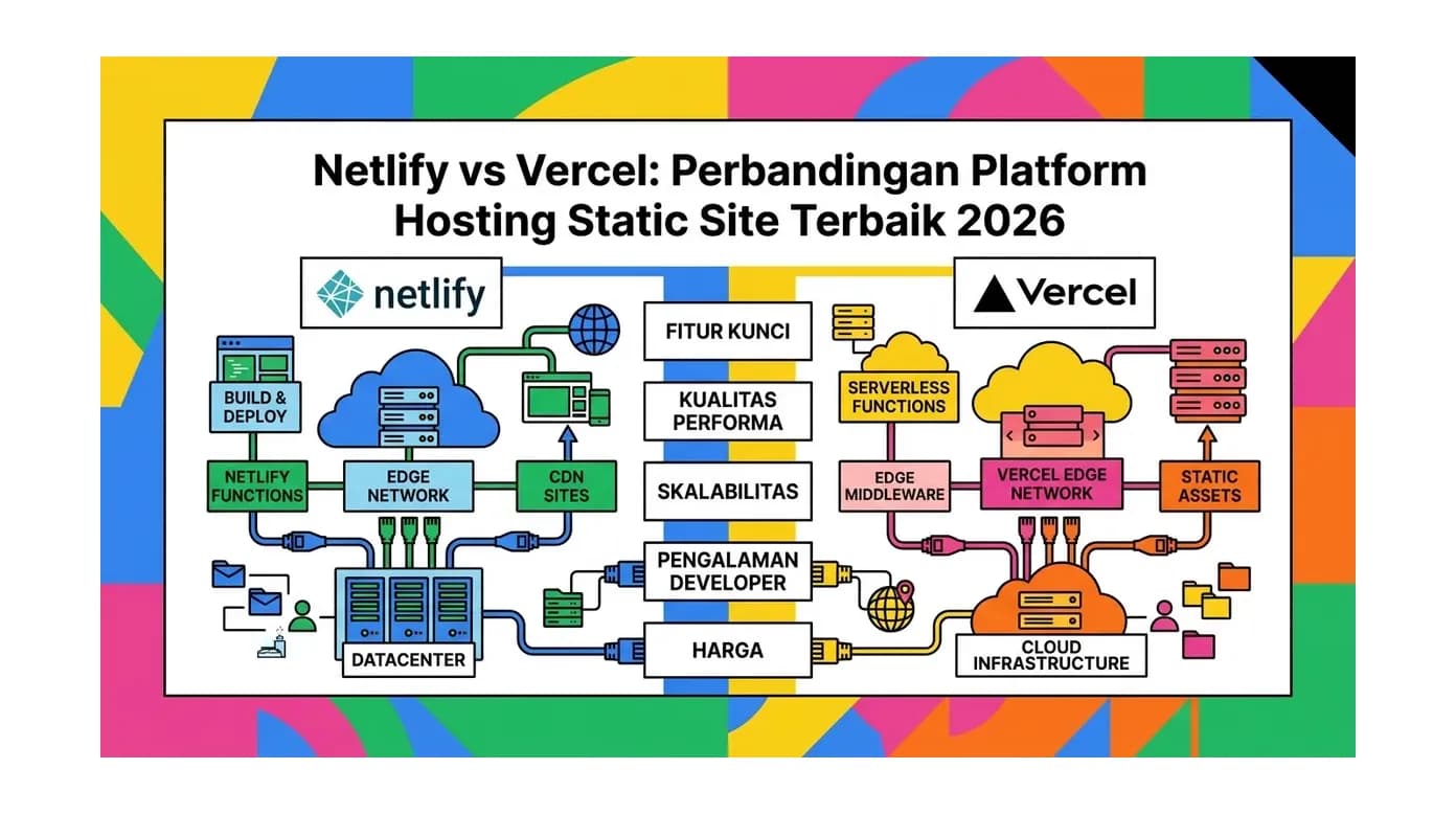 Netlify vs Vercel: Perbandingan Platform Hosting Static Site Terbaik 2026
