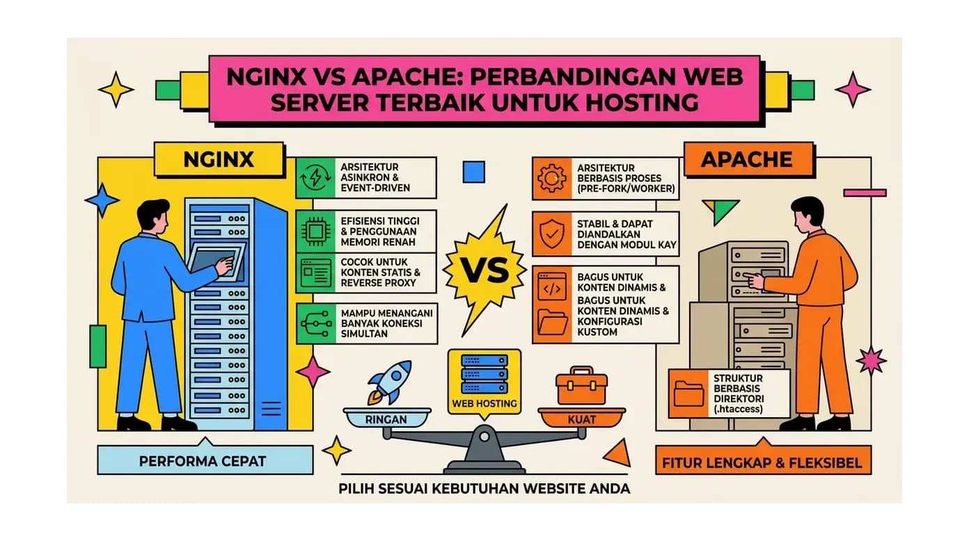 Nginx vs Apache: Perbandingan Web Server Terbaik untuk Hosting