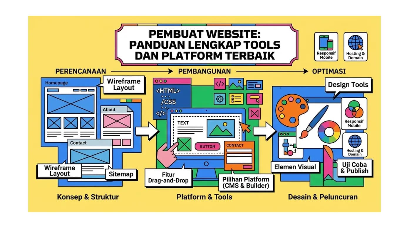 Pembuat Website: Panduan Lengkap Tools dan Platform Terbaik