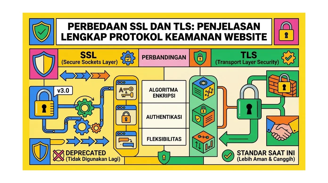 Perbedaan SSL dan TLS: Penjelasan Lengkap Protokol Keamanan Website