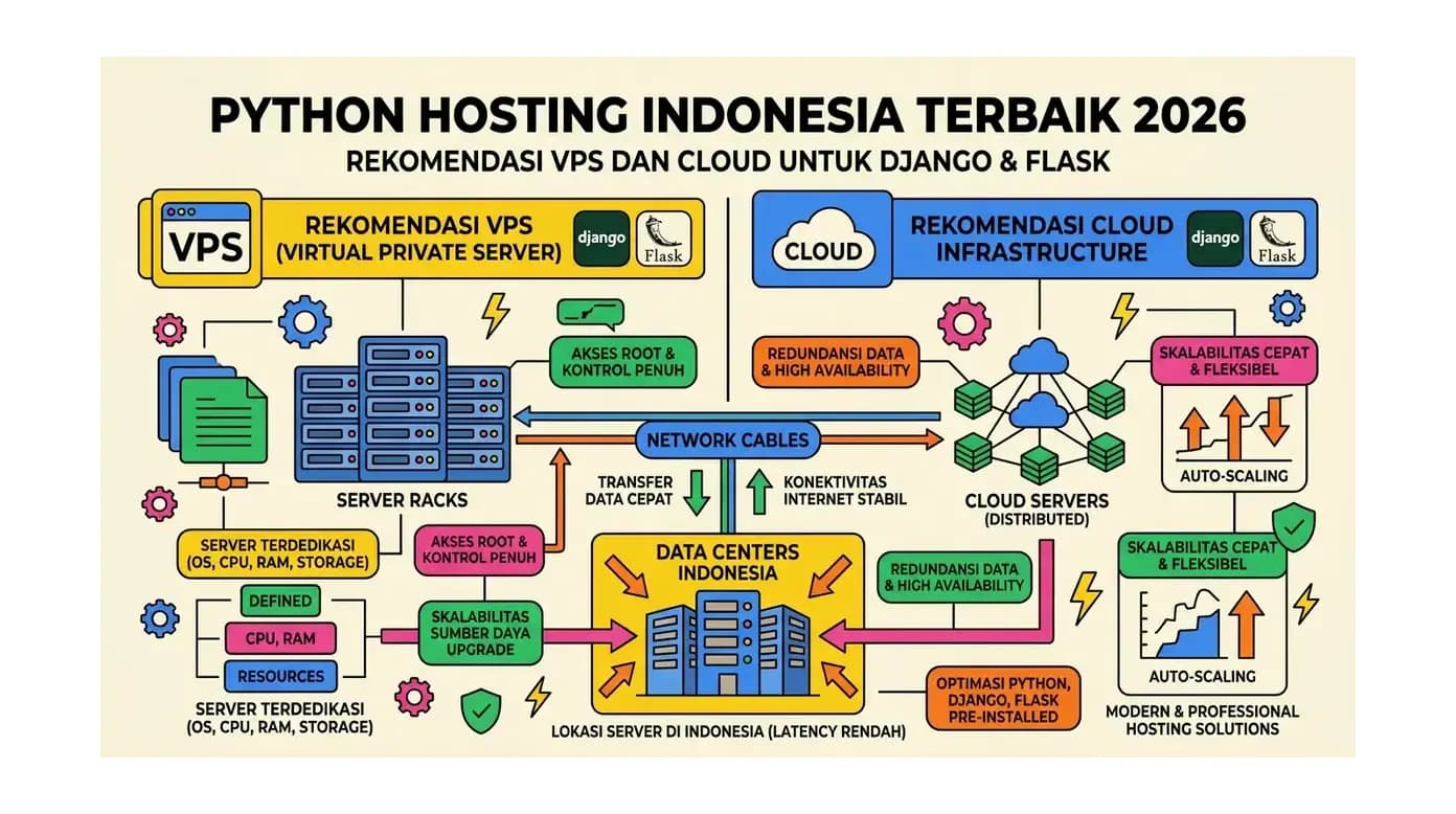 Python Hosting Indonesia Terbaik 2026: Rekomendasi VPS dan Cloud untuk Django & Flask
