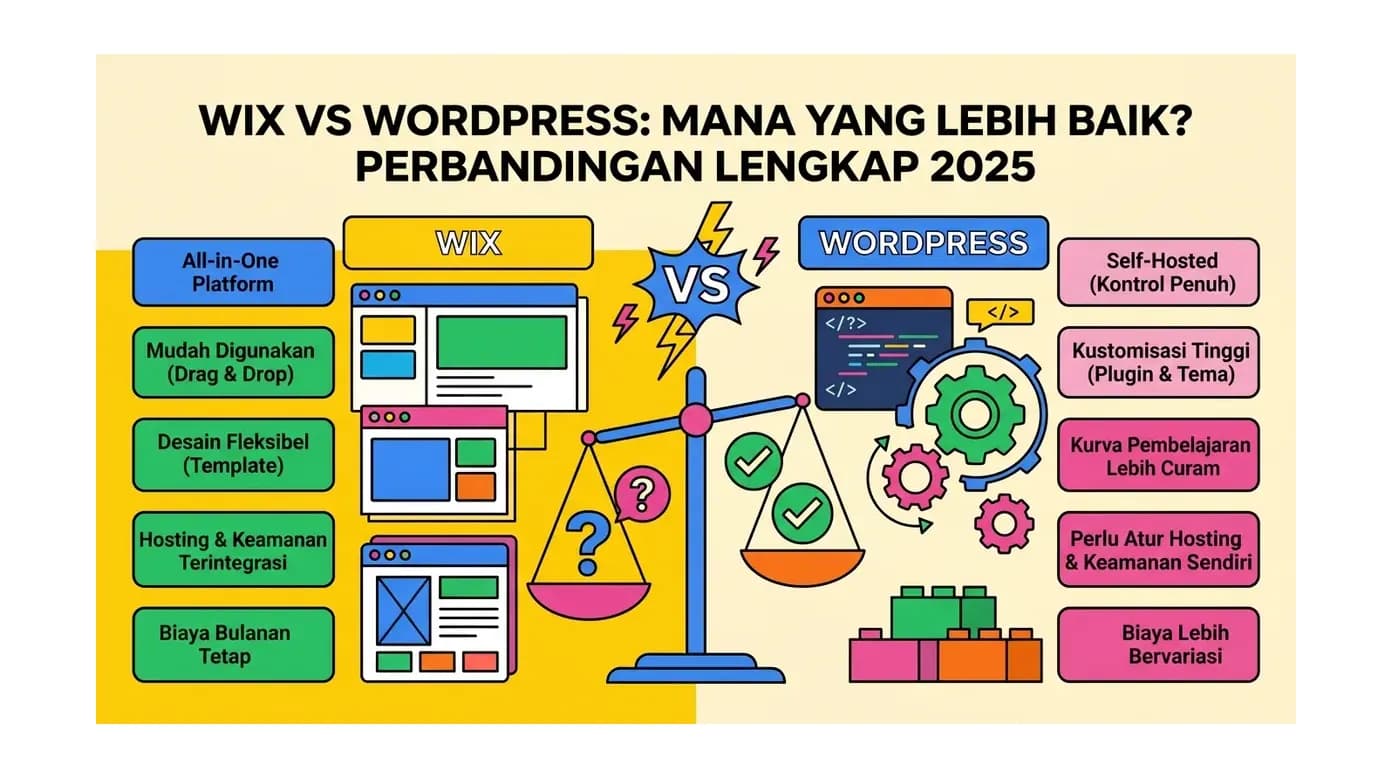 Wix vs WordPress: Mana yang Lebih Baik? Perbandingan Lengkap 2026