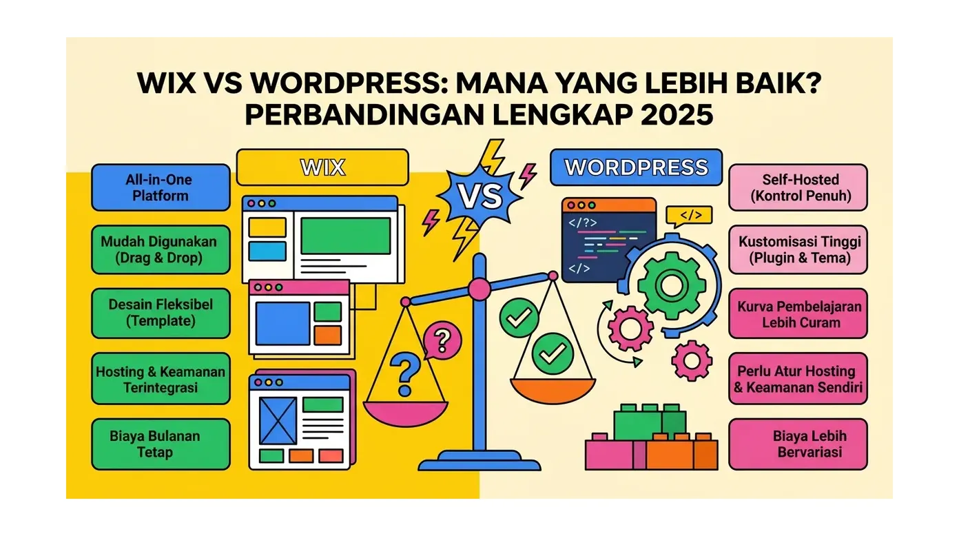 Wix vs WordPress: Mana yang Lebih Baik? Perbandingan Lengkap 2026
