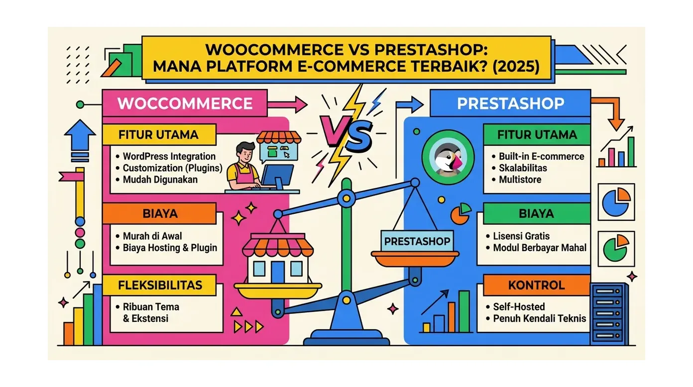 WooCommerce vs PrestaShop: Mana Platform E-Commerce Terbaik? (2026)