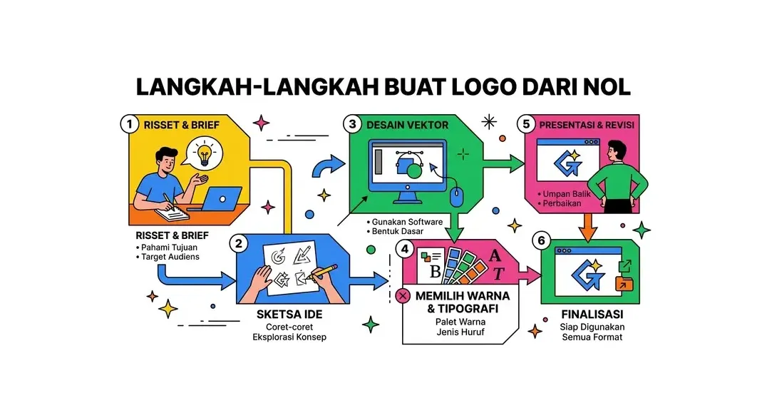 langkah buat logo