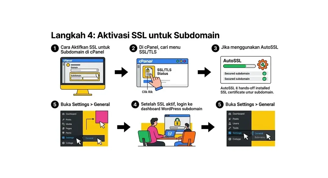 cara install wordpress di subdomain