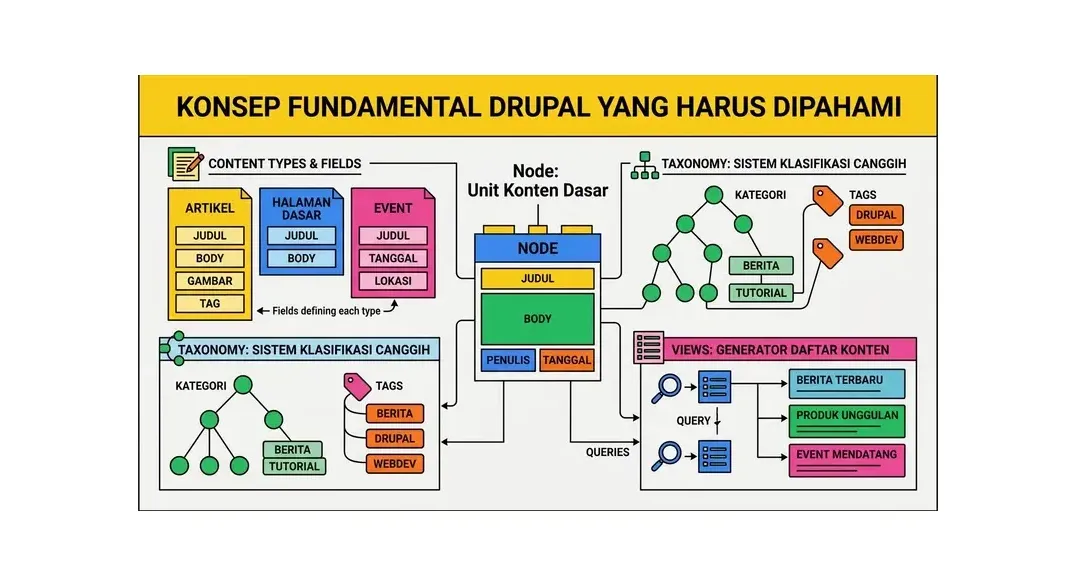 cara membuat website dengan drupal