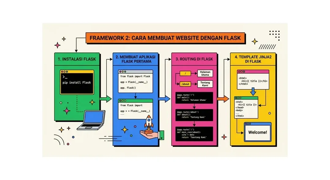 cara membuat website dengan python