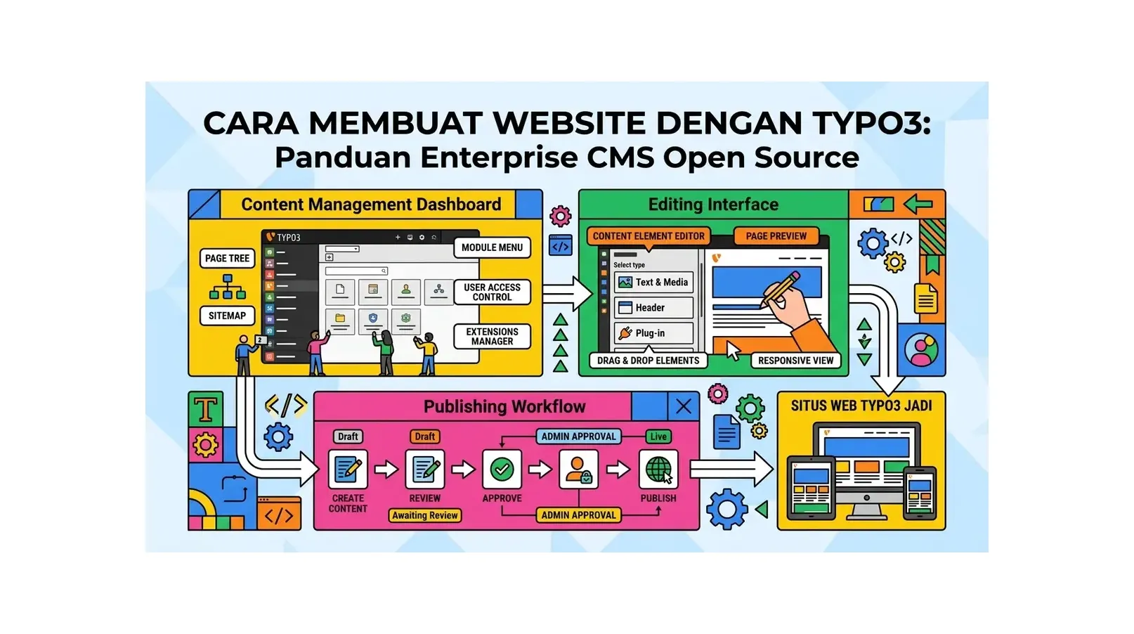 Cara Membuat Website dengan TYPO3: Panduan Enterprise CMS Open Source