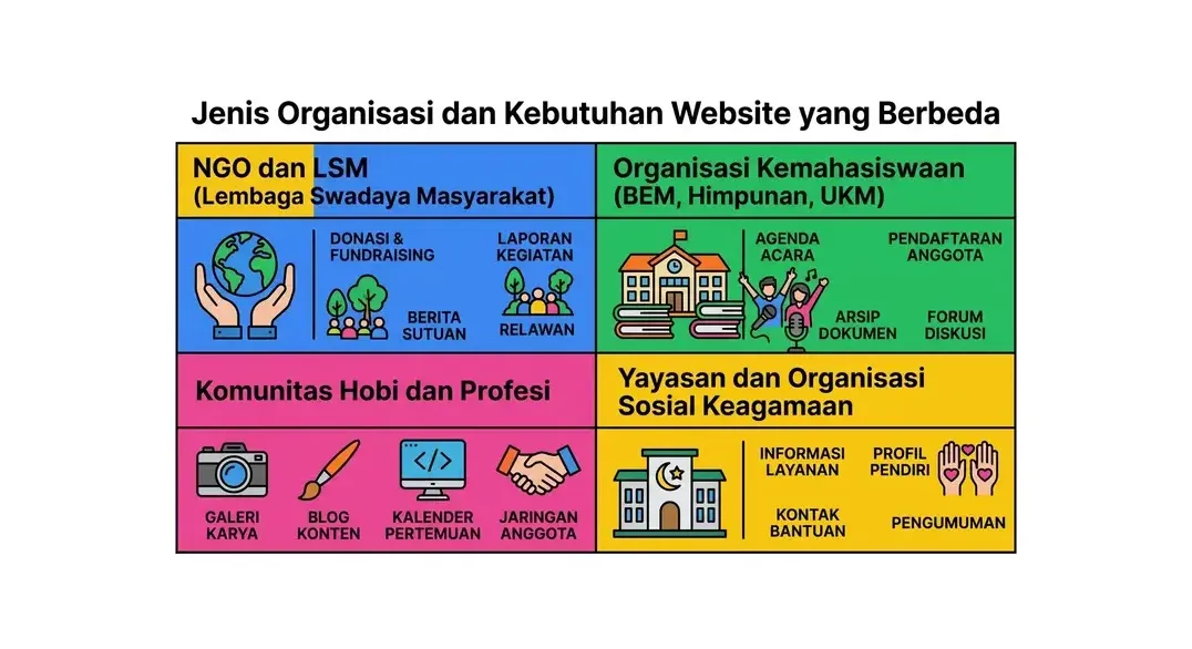 cara membuat website organisasi