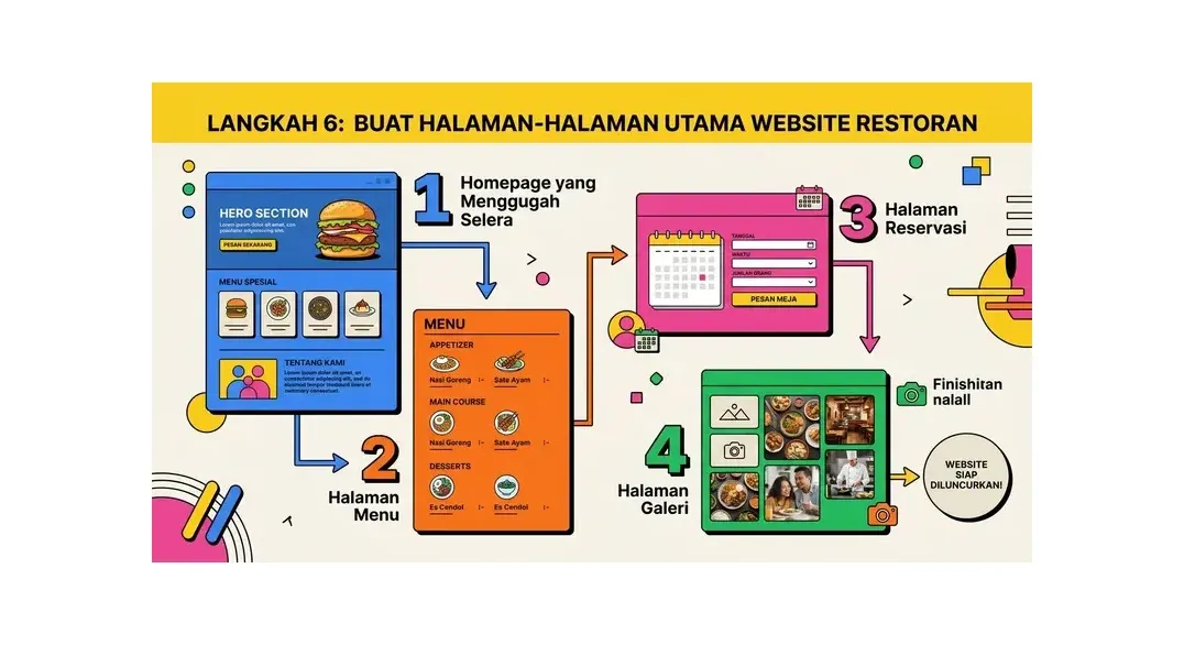 cara membuat website restoran