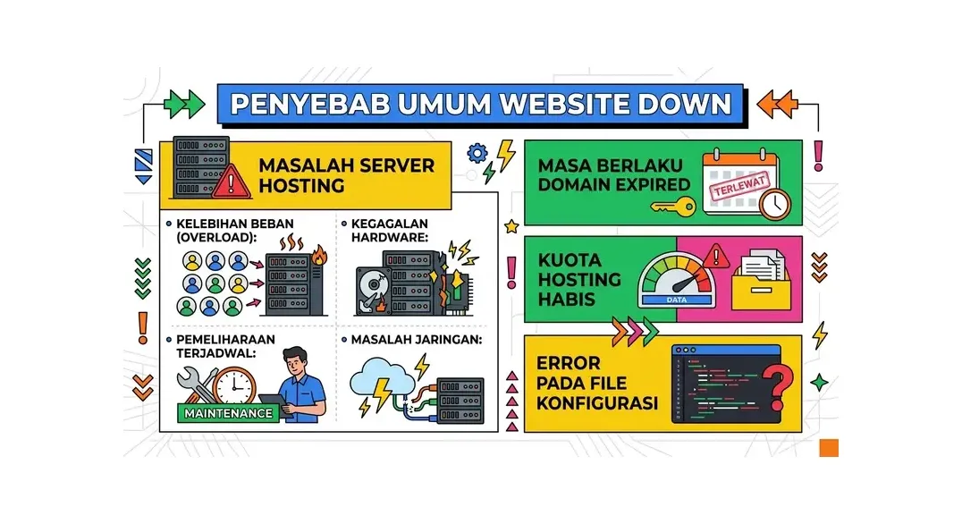 cara memperbaiki website down