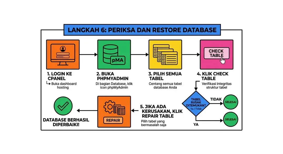cara memperbaiki website down