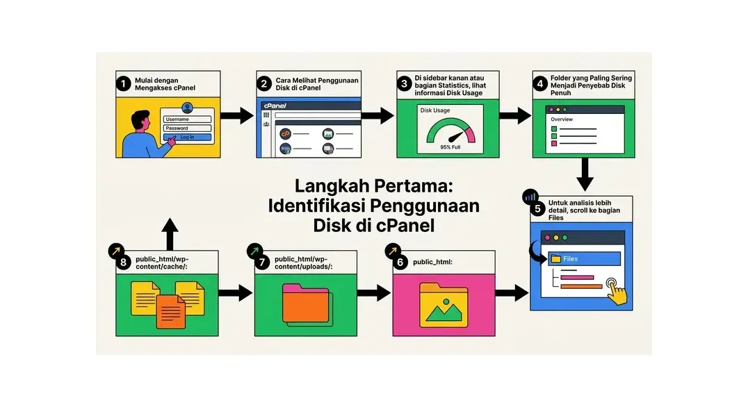 cara mengatasi disk penuh hosting