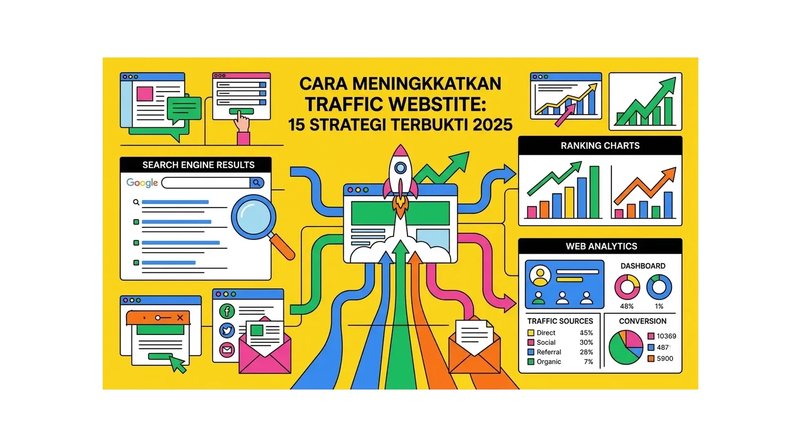 Cara Meningkatkan Traffic Website: 15 Strategi Terbukti 2026
