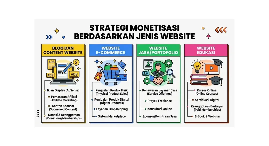 timeline monetisasi website