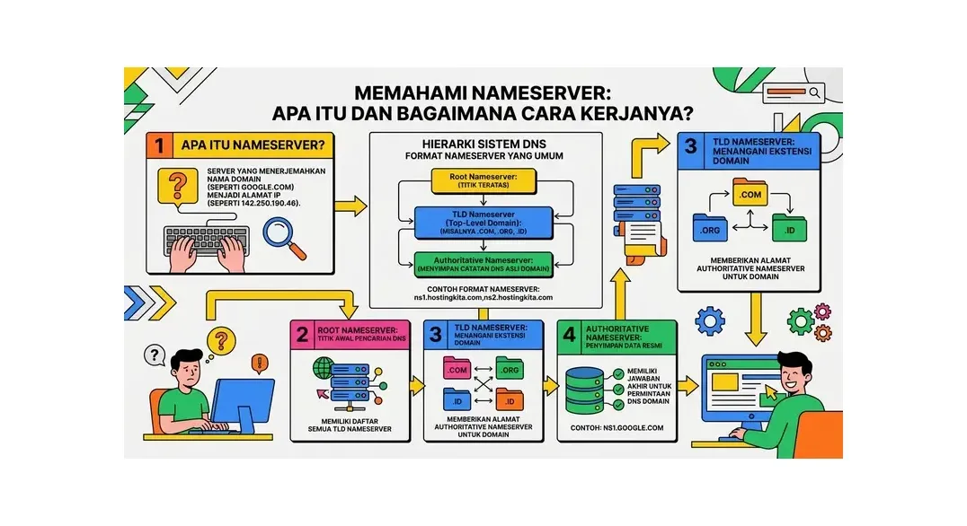 cara setting nameserver