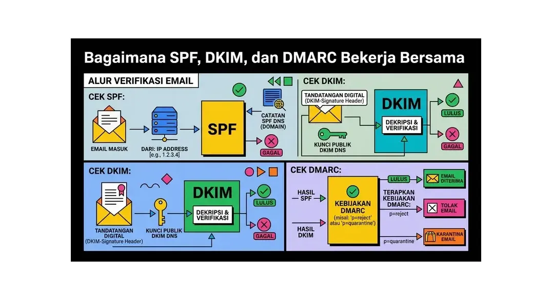 cara setting spf dkim dmarc
