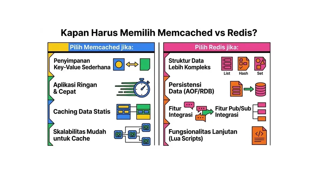 cara setup memcached