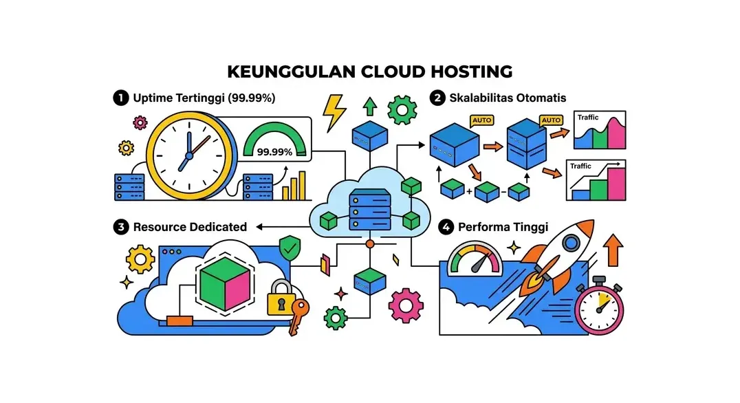 Keunggulan cloud hosting dibanding hosting tradisional