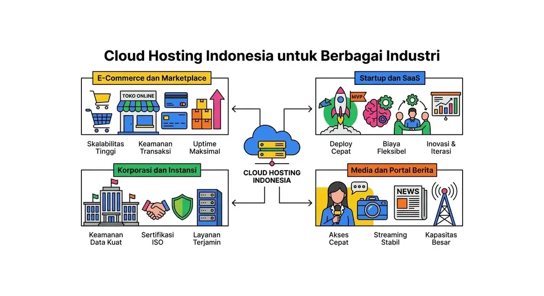 Cloud hosting Indonesia untuk berbagai industri