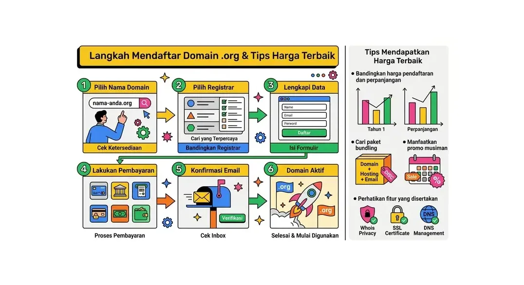 perbandingan domain .org dengan ekstensi lain