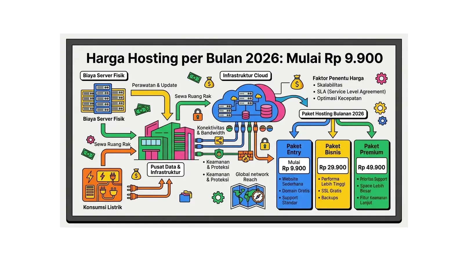 Harga Hosting per Bulan 2026: Mulai Rp 9.900