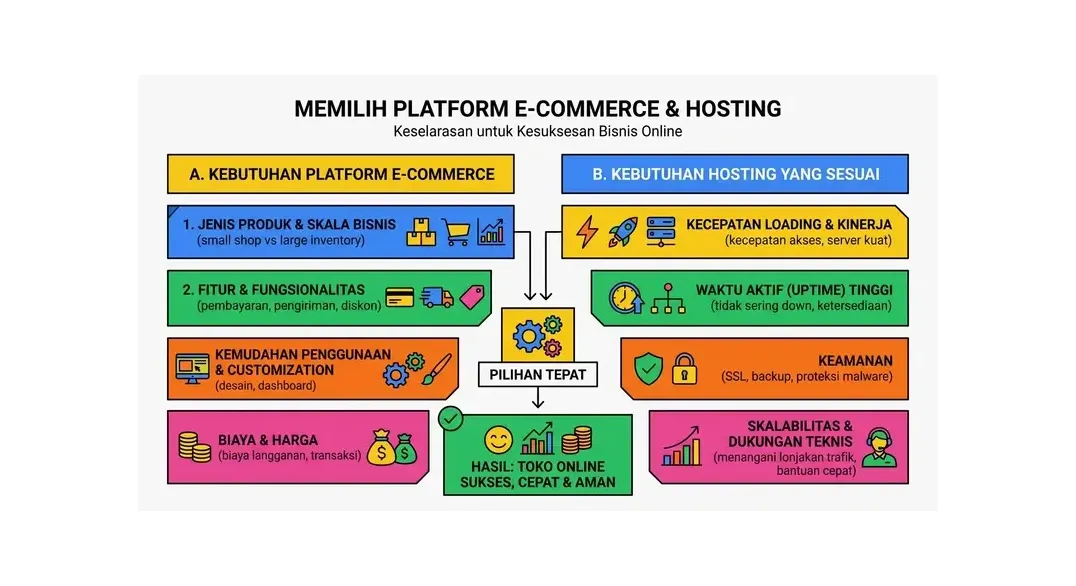 Platform e-commerce dan kebutuhan hostingnya