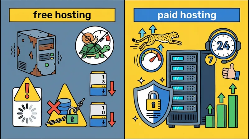 Perbandingan hosting gratis vs hosting berbayar