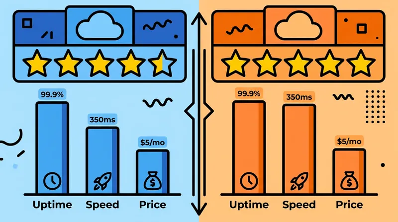 Tabel perbandingan 8 provider hosting Indonesia terbaik 2026